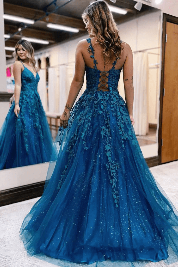 long blue dresses